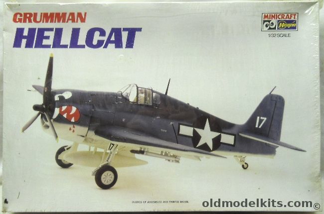 Hasegawa 1/32 Grumman Hellcat F6F-3/5 - F6F-3 or F6F-5 - (F6F), 1081 plastic model kit